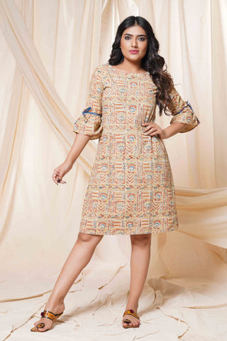 Thread Game - GAMTHI BLOCK PRINT KURTI