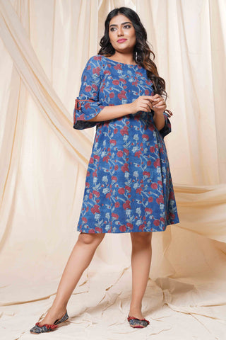 Thread Game - GAMTHI BLOCK PRINT KURTI