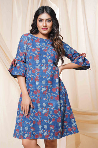 Thread Game - GAMTHI BLOCK PRINT KURTI